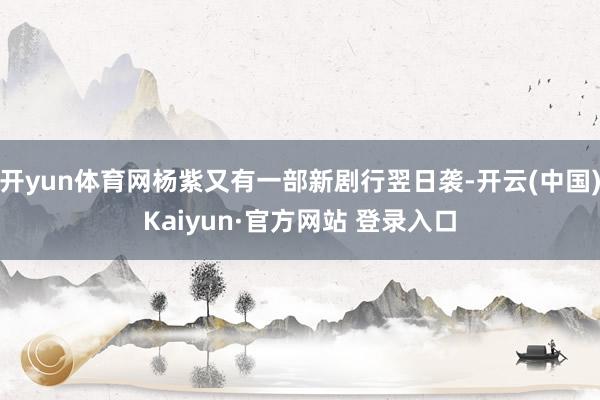 开yun体育网杨紫又有一部新剧行翌日袭-开云(中国)Kaiyun·官方网站 登录入口