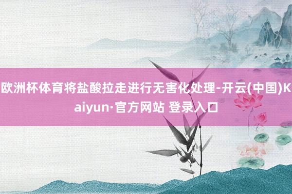 欧洲杯体育将盐酸拉走进行无害化处理-开云(中国)Kaiyun·官方网站 登录入口