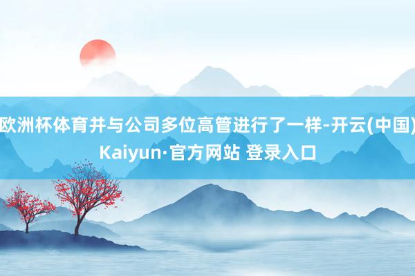 欧洲杯体育并与公司多位高管进行了一样-开云(中国)Kaiyun·官方网站 登录入口