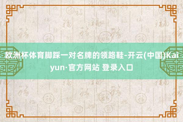 欧洲杯体育脚踩一对名牌的领路鞋-开云(中国)Kaiyun·官方网站 登录入口