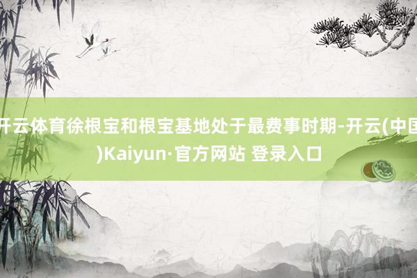 开云体育徐根宝和根宝基地处于最费事时期-开云(中国)Kaiyun·官方网站 登录入口