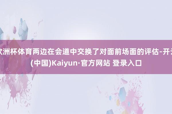欧洲杯体育两边在会道中交换了对面前场面的评估-开云(中国)Kaiyun·官方网站 登录入口