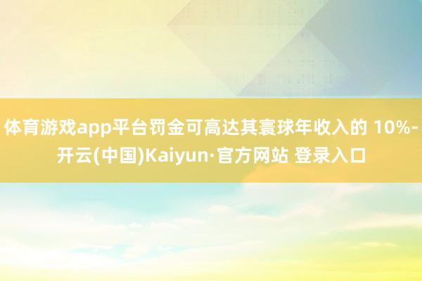 体育游戏app平台罚金可高达其寰球年收入的 10%-开云(中国)Kaiyun·官方网站 登录入口
