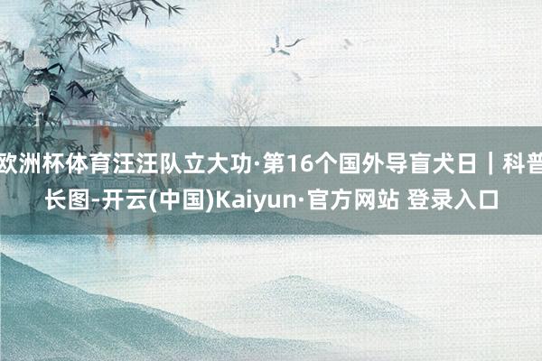 欧洲杯体育汪汪队立大功·第16个国外导盲犬日｜科普长图-开云(中国)Kaiyun·官方网站 登录入口
