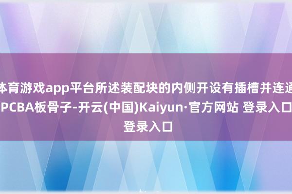 体育游戏app平台所述装配块的内侧开设有插槽并连通PCBA板骨子-开云(中国)Kaiyun·官方网站 登录入口